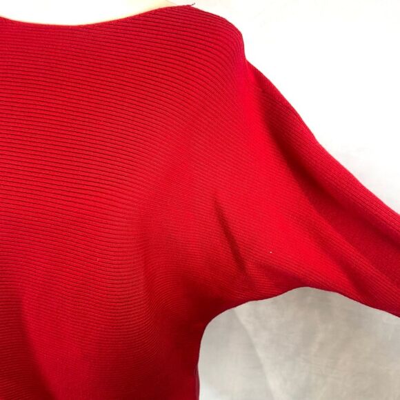 Truth by Republic red ribbed knit sweater with gold buttons size large NWT - Picture 2 of 7